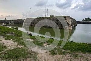 The Old Dutch Fort surrounded by a moat at Jaffna in northern Sri Lanka.