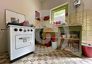 old dutch kitchen from the 70s in amsterdam