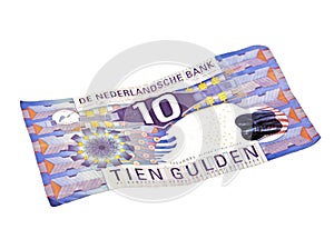 Old dutch money: Ten guilder note photo