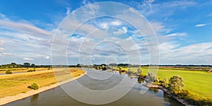 The old Dutch river IJssel in the province of Gelderland