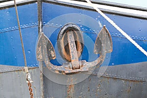 Old dutch ship with anchor