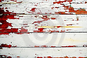 Old dyed boards worn and cracked