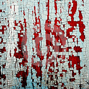 Old dyed boards worn and cracked