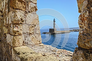 Old Egyptian lighthouse in Chania