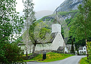 Old Eidfjord Church, Norway photo