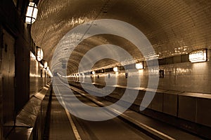 Old elbtunnel in Hamburg