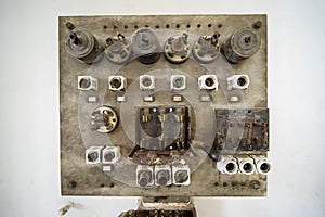 Old electric fuse panel