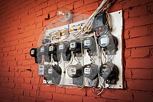 Old electric meters photo