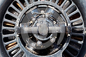 Old electric motor in the sunlight