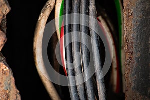 Old electrical wires is close