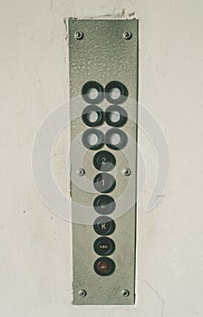 Old elevator buttons