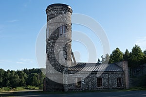 Old elevator tower from a closed down mine