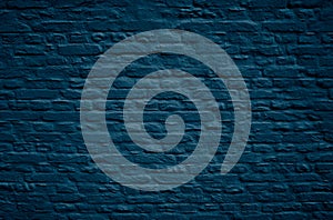 Old empty blue brick wall texture