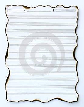 Old empty music paper