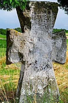 Old enameled cup in a forgotten place