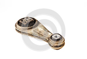 Old engine mount isolated on white background
