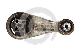 Old engine mount isolated on white background