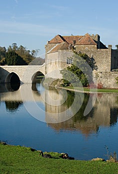 Old English castle and moat