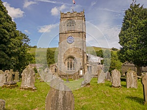 Old English church and grave yard