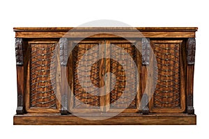 Old antique English mahogany chiffonier side cabinet dresser ba photo