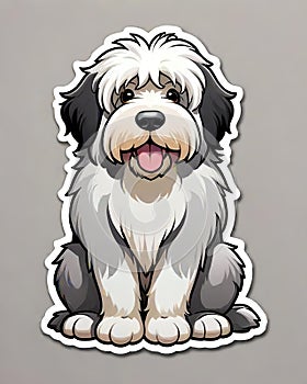 old english sheepdog dog sticker decal friendly family pet