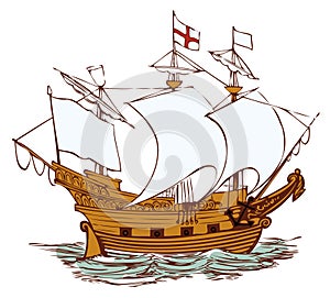 Old english ship