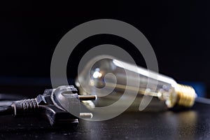 Old entangled cables, electronics and old cable connectors on a