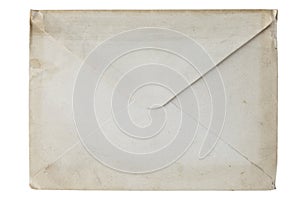 Old envelope isolated on white background with clipping path.