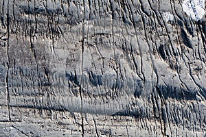Old erosion marks in bedrock texture