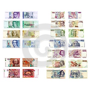 Old European currencies photo