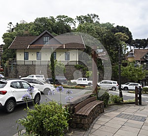 Old European house in the center of Gramado