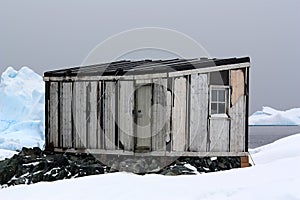 Old expeditions barrack in Antarctica