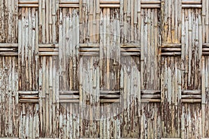 Old fabricate bamboo wall texture.