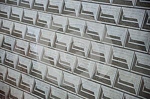 Old facade with sgraffito of the old building