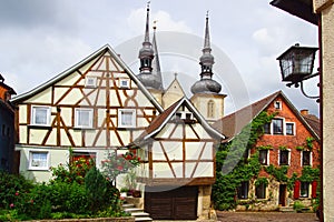 Old Fachwerk house in Weikersheim.