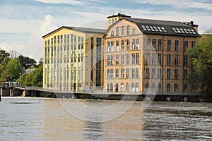 Old factories. Industrial landscape. Norrkoping. Sweden