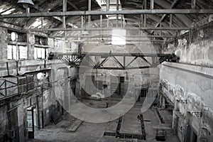 Old abandoned factory interior