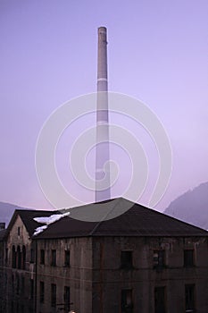 Old factory furnace or chimney in Lupeni mining town