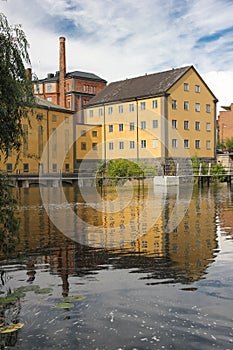 Old factory. Industrial landscape. Norrkoping. Sweden