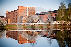 Old factory in Lodz Poland photo