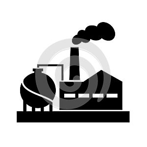 Old factory vector silhouette pictogram