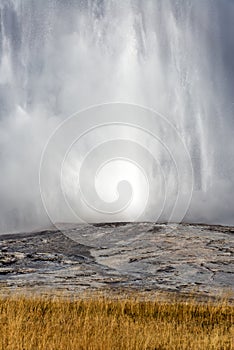 Old Faithful Eruption Closeup