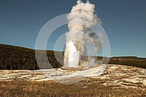Old Faithful geyser, Yellowstone national park,WY,USA