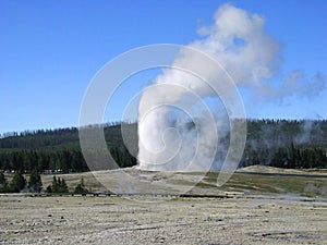 Old Faithful Geyser. Yellowstone National Park. Wyoming.