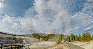 Old Faithful geysersac at Yellowstone National Park