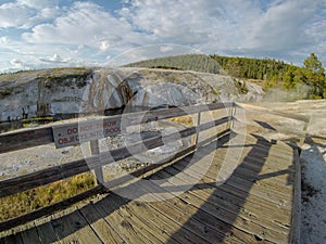 Old Faithful geysersac at Yellowstone National Park