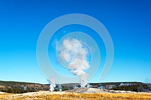 Old Faithful and the Upper Geyser Basin