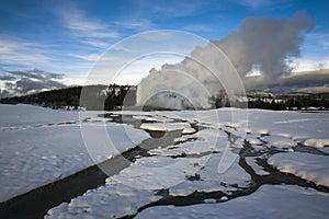 Old Faithful in Winter