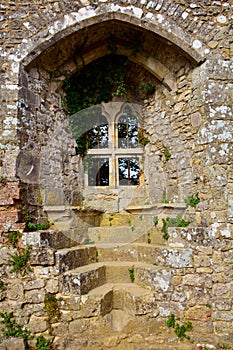 Old and Famous Isabella's window at Carisbrooke Castle, Newport, the Isle of Wight, England