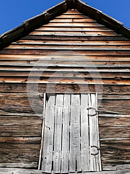 An old farm apple barn attic exterior